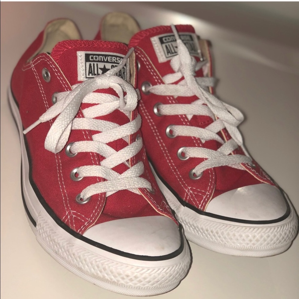Red Converse All-Stars size 10 women’s